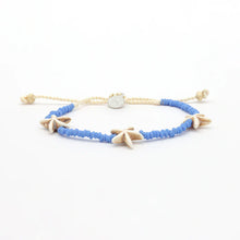 Load image into Gallery viewer, Beaded Starfish Charm Bracelet - Blue