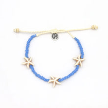 Load image into Gallery viewer, Beaded Starfish Charm Bracelet - Blue