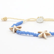 Load image into Gallery viewer, Beaded Starfish Charm Bracelet - Blue