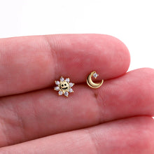 Load image into Gallery viewer, Sun, Moon, Star And Smile Earrings