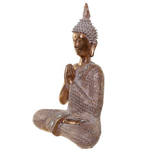 Load image into Gallery viewer, Gold and White Thai Buddha - Lotus