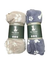 Pet Paw Microfibre Blanket - Large
