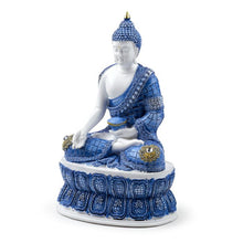 Load image into Gallery viewer, White &amp; Blue Thai Buddha Lotus
