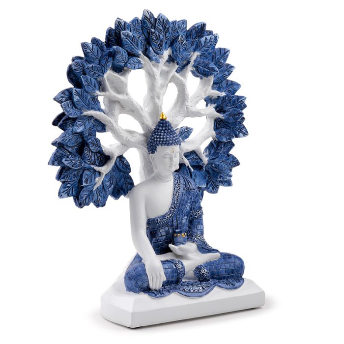 White & Blue Thai Buddha Tree of Life