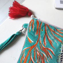 Load image into Gallery viewer, Coral Seahorse Clutch Bag
