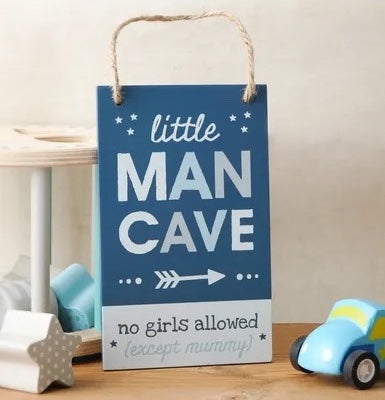 Little Tribe 'Little Man Cave' Hanging Sign