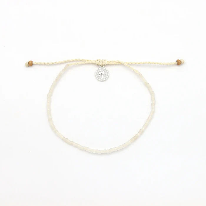 Frosted Glass Beaded Anklet
