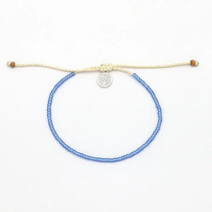 Frosted Glass Beaded Anklet