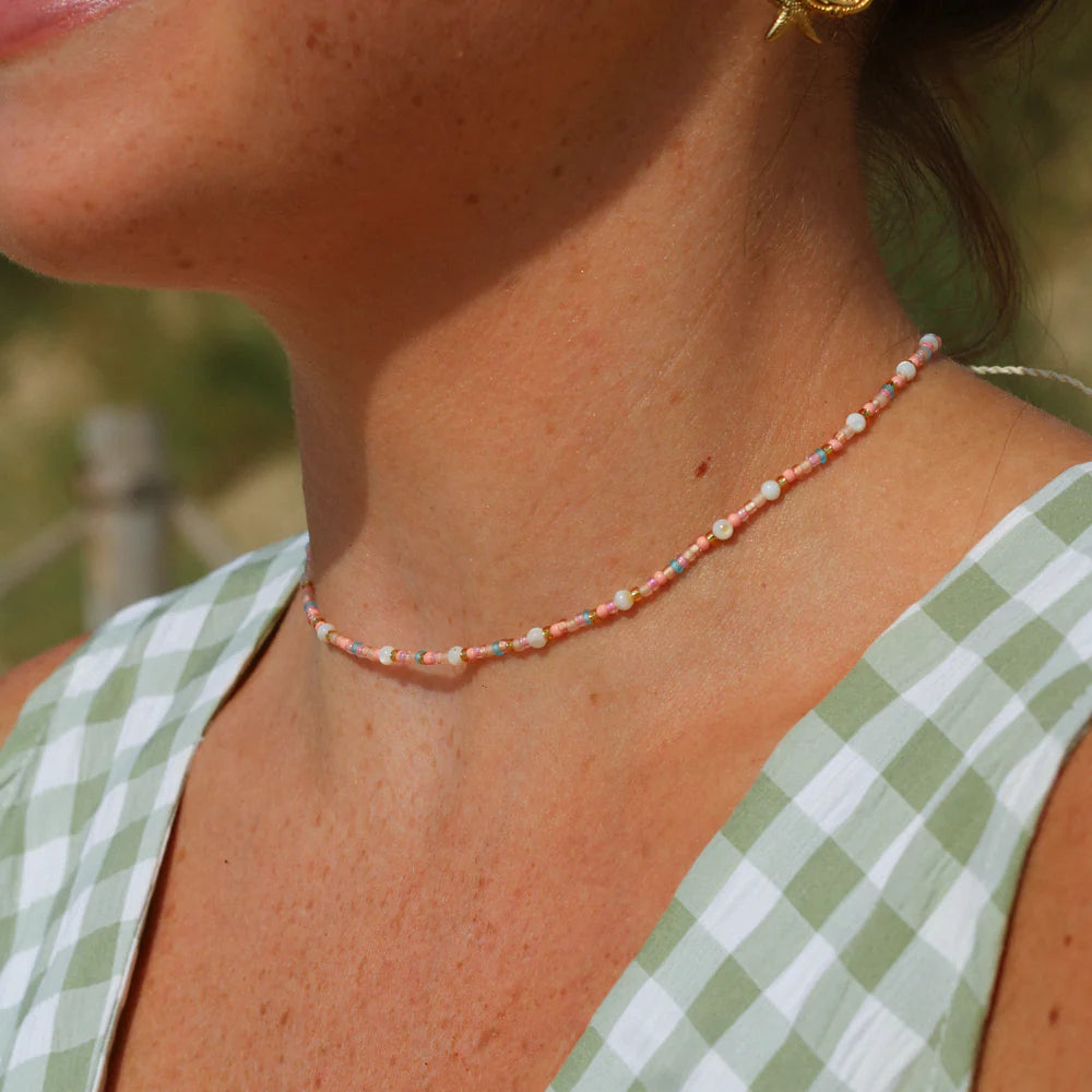 Surya Golden Beaded Necklace