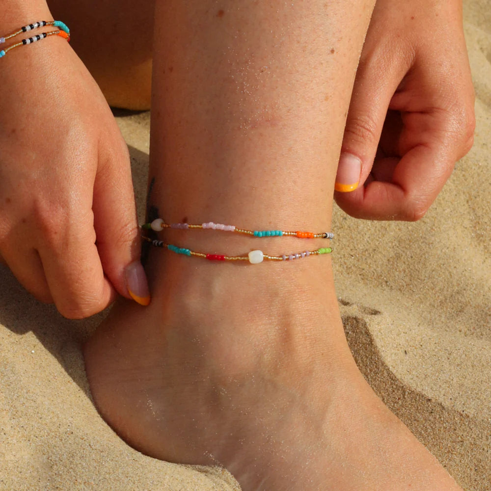 Berpesta Colourful Beaded Anklet