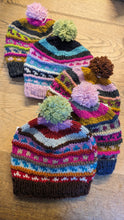 Load image into Gallery viewer, Multi Stripe Bobble Hat
