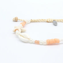 Load image into Gallery viewer, Sagara Hati Beaded Charm Bracelet - Coral
