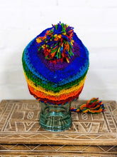 Load image into Gallery viewer, Rainbow Ear Flap Hat
