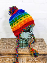 Load image into Gallery viewer, Rainbow Ear Flap Hat
