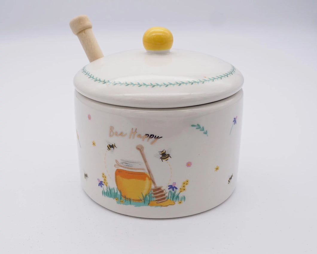TBK Bee Happy Honey Pot & Drizzler