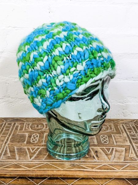 Blue Thick Knit Hat