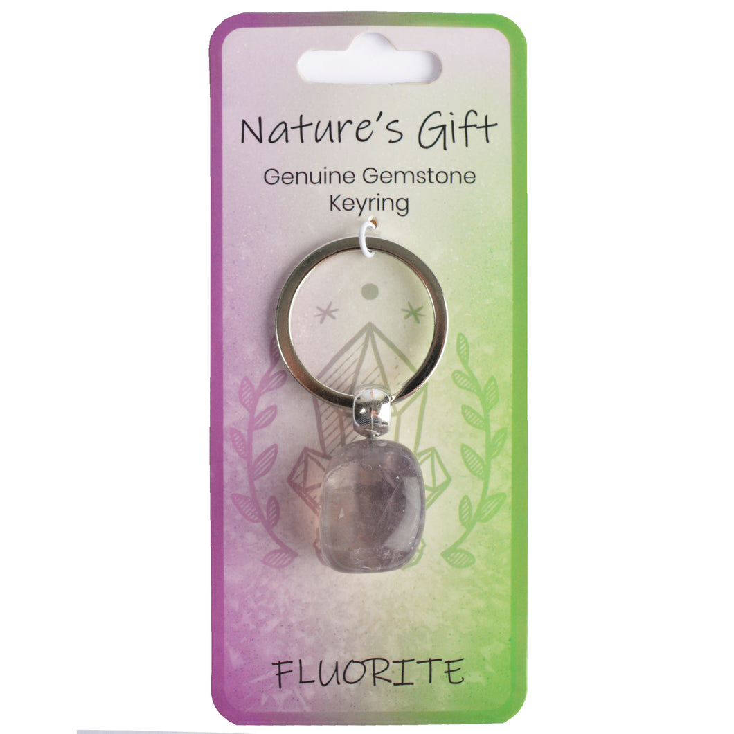 Natures Gift Keyring Fluorite