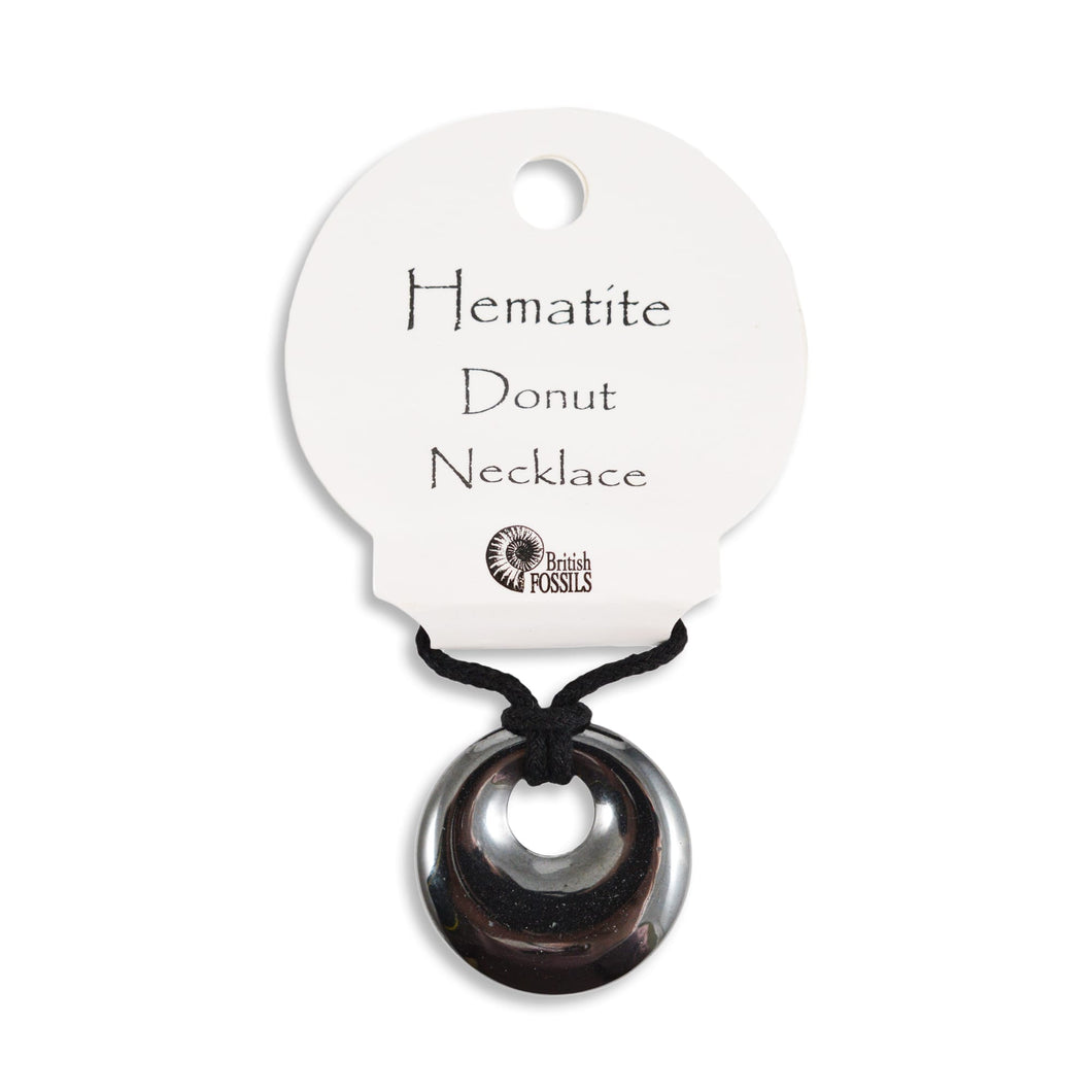 Nature's Gift Donut Pendant Hematite