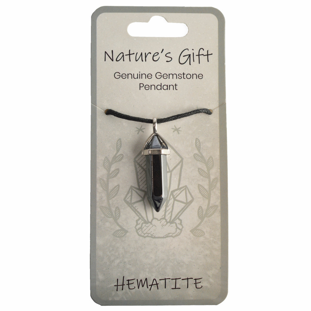 Natures Gift Pendant Hematite