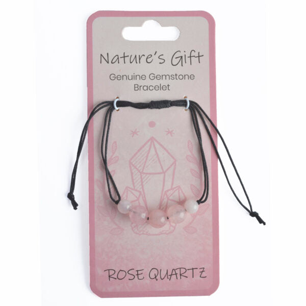 Nature's Gift Cord Bracelet Rose Quartz