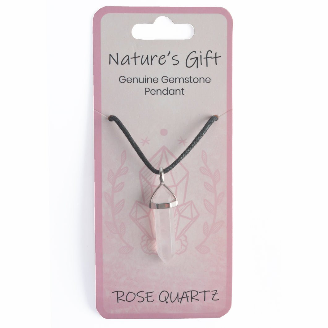 Natures Gift Pendant Rose Quartz