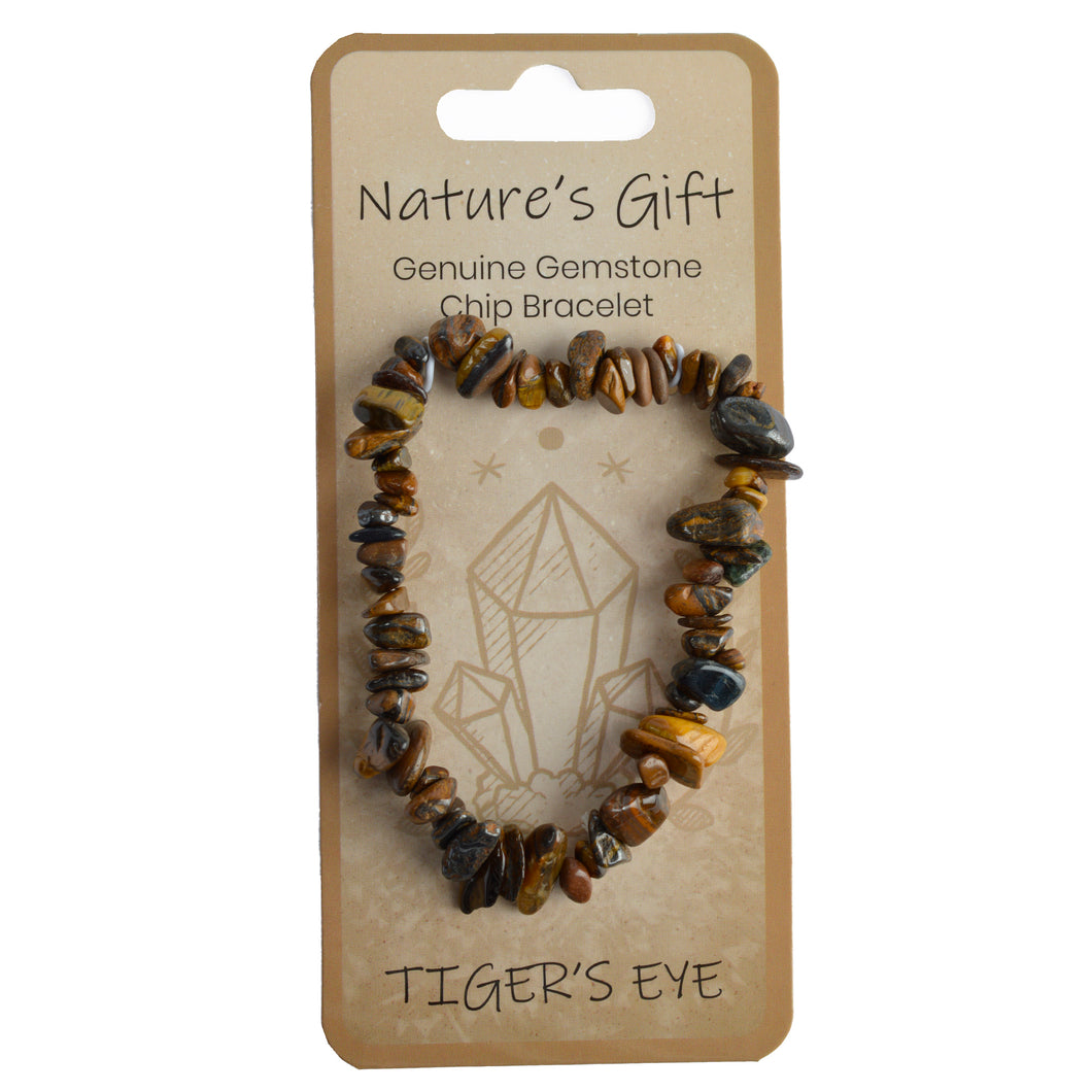 Nature's Gift Chip Bracelet Tiger Eye