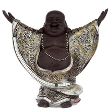 Load image into Gallery viewer, Brown and Silver  Buddha  Hands Up
