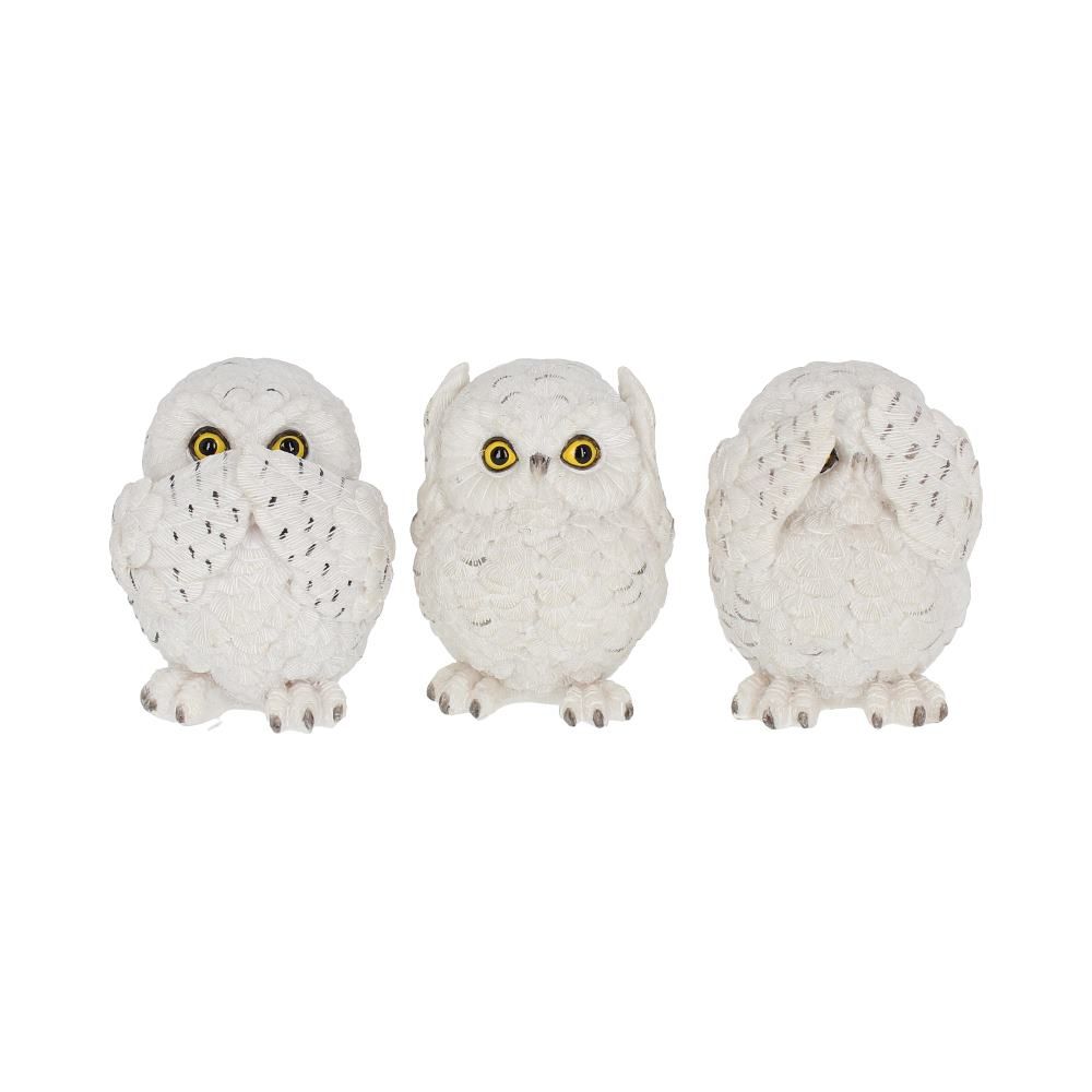 Three Wise Owls 8cm