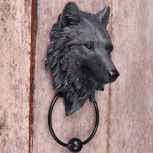 Load image into Gallery viewer, Dark Guardian Wolf Door Knocker 22.8cm
